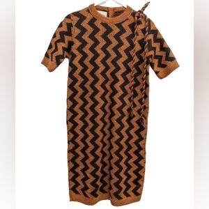 Excelsior knitting mills Montreal vintage chevron knitted dress